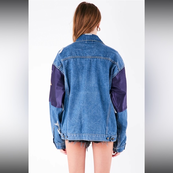 Los Angeles Rams Vintage Patchwork Denim Jacket - Picture 2 of 4